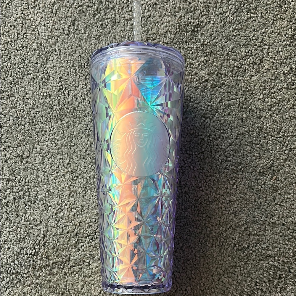Starbucks Holographic Geometric Tumbler